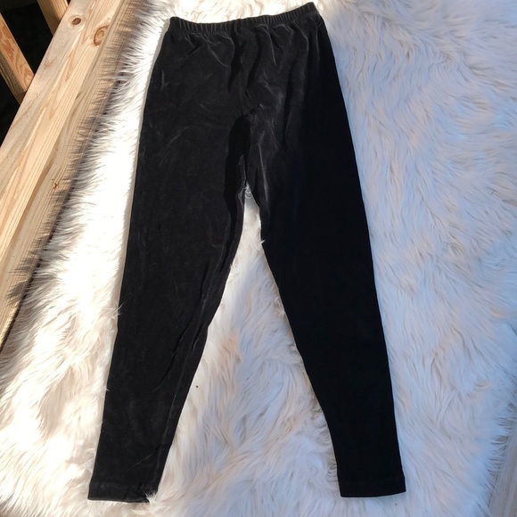 Moda International Pants - Moda international black velour skinny pant